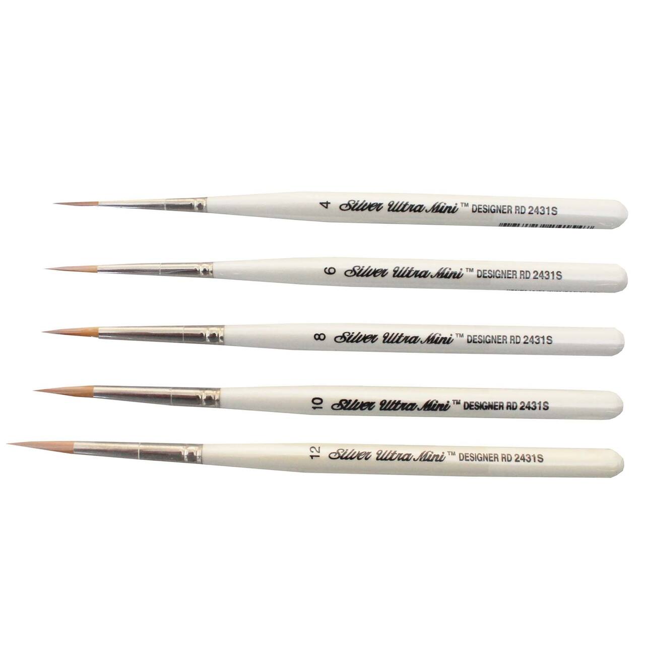 Silver Brush Limited Ultra Mini® Designer Rounds Brushes, Set of 7